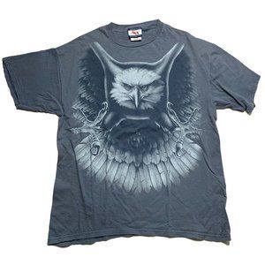 Vintage Graphic T-Shirt Size XL Blue Eagle